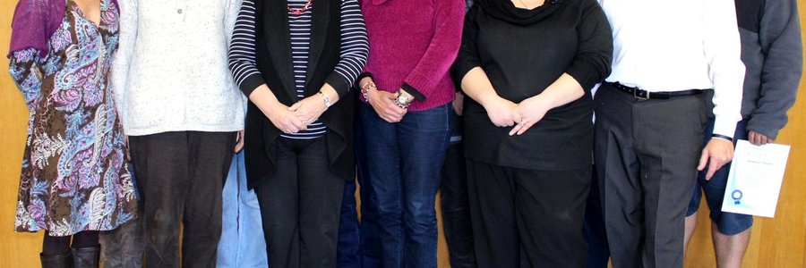 Delegates who attended the training course in Gansbaai with fltr Charlise Elske (CG Consulting), Staci Groenewald (De Uijlenes Wedding Venue), Mathilda Roos (Groeneweide Kwekery), Lesley Peck (The Ark B&B), Glenda Kitley (Gansbaai Tourism), Chantel Oosthuysen (Stanford Tourism), Rene Beukes (White Shark Guest House), Marcelle du Preez  (De Hoop Collection), Doulene Els (Gansbaai Tourism), Riaana Swart (Oom Piet Self-Catering Apartments), Geoff Elske (CG Consulting), Francois Swart (Oom Piet Self-Catering Apartments)  (Foto: Geoff Elske) 